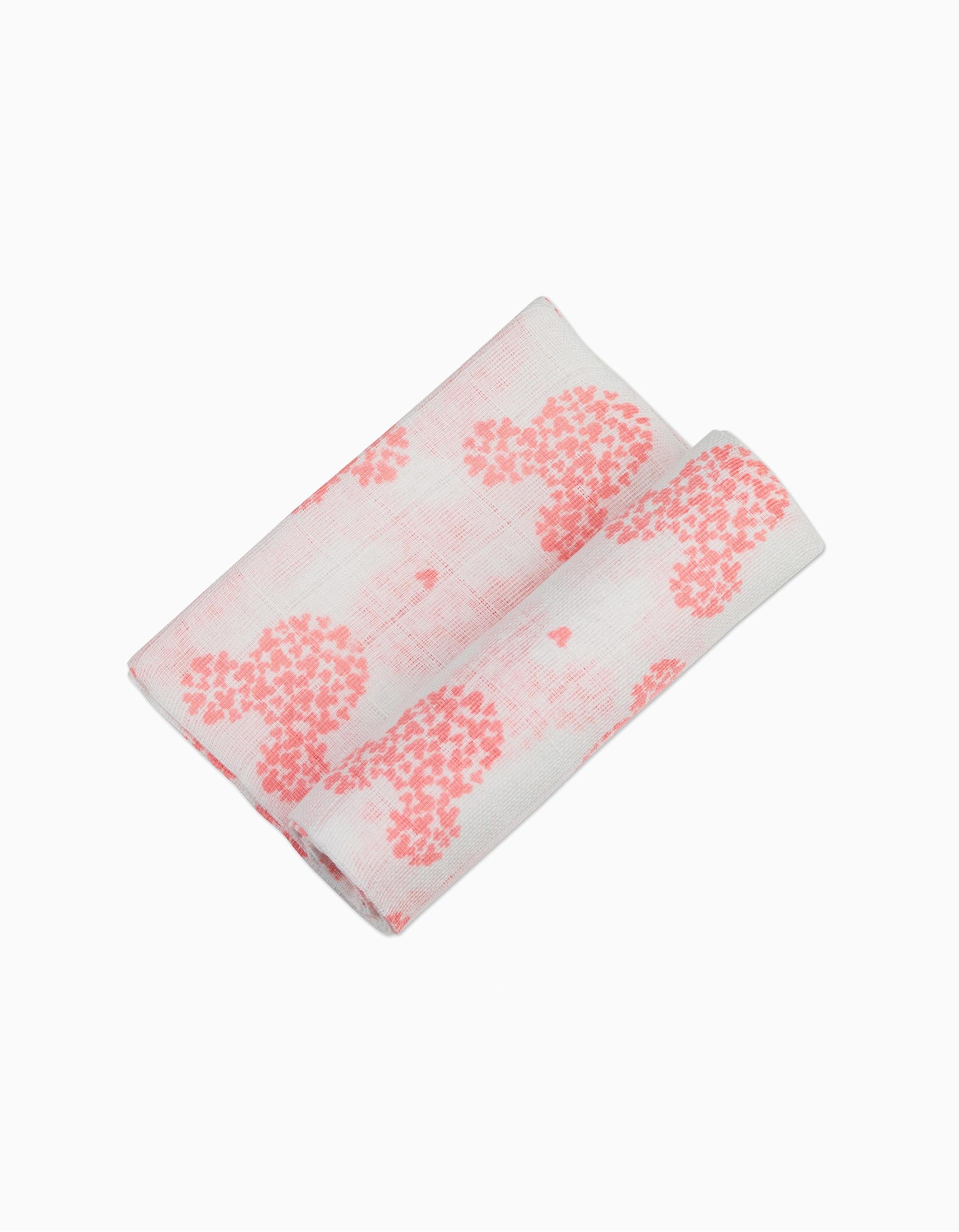 3 Muslin Nappies Pink Minnie Disney 80X80Cm