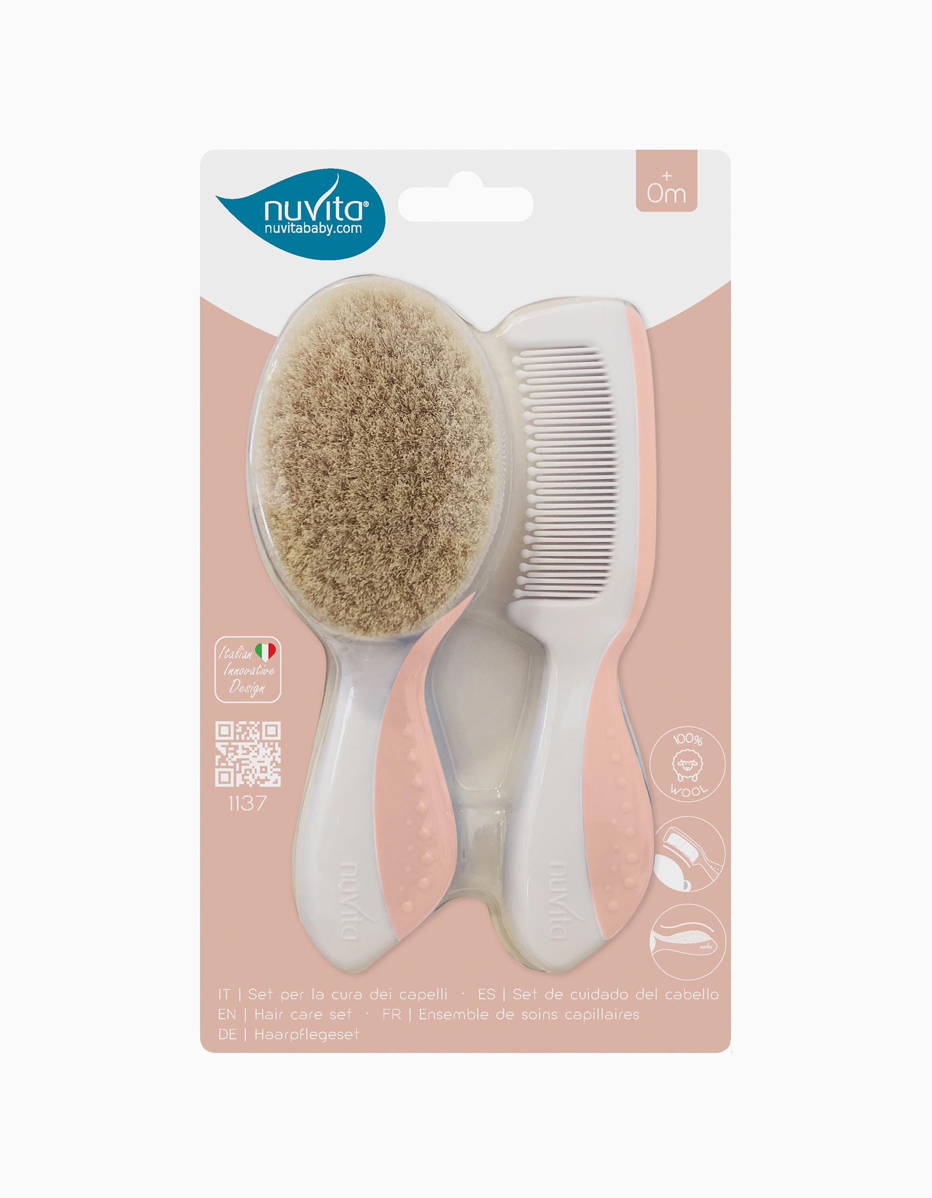 Pack Brush and Comb English Rose Nuvita 0M+