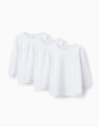 Pack 3 Maillots de Corps avec Effet Thermique pour Enfant, Blanc