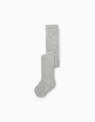 Medias de Punto de Algodón para Bebé, Gris
