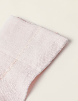 Collants Cintura Alta para Recém-Nascida, Rosa-Claro