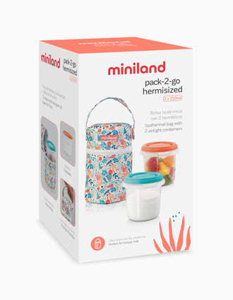 Pack de 2 Recipientes Herméticos e Bolsa Mediterranean Miniland