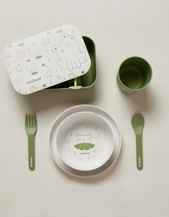 Conjunto de Alimentación 5 Piezas Natur Frog Miniland 6M+