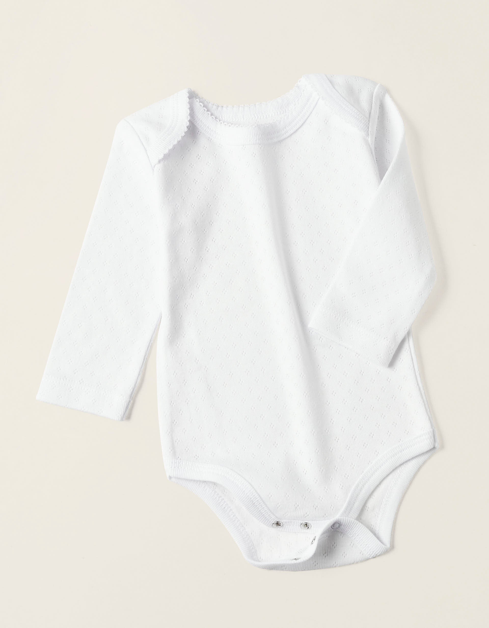 Pack of 4 Cotton Bodysuits for Newborns and Babies, White