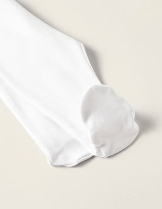 Pack 4 Pantalones con Pliegues y Efecto Térmico para Recién Nacido y Bebé, Blanco