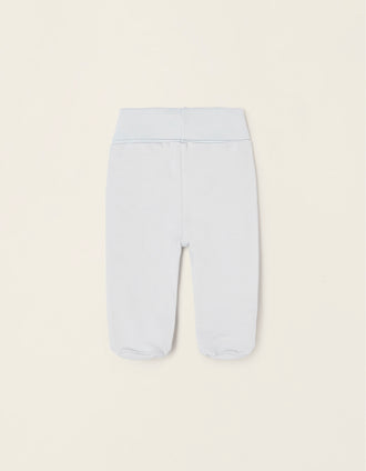 Pack 4 Calças com Dobras para Recém-Nascido e Bebé, Branco/Menta
