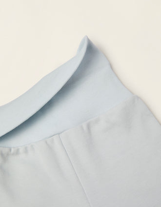 Pack 4 Pantalons avec Plis pour Nouveau-Né et Bébé, Blanc/Menthe