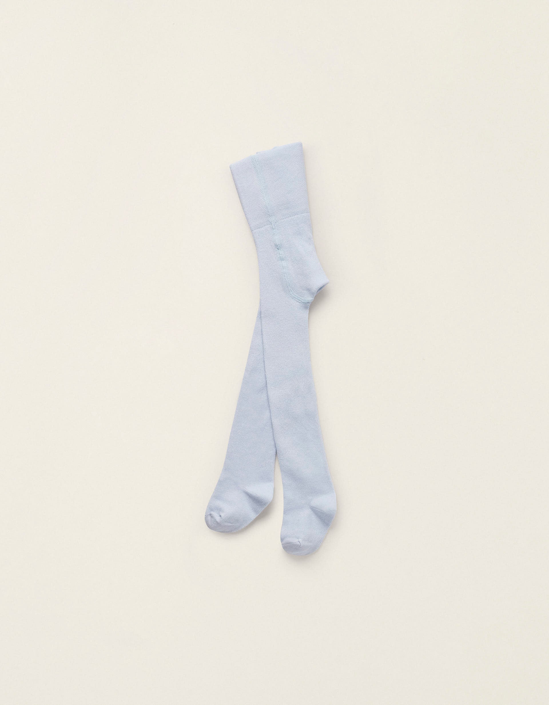 High-Waisted Tights for Newborns, Light Blue