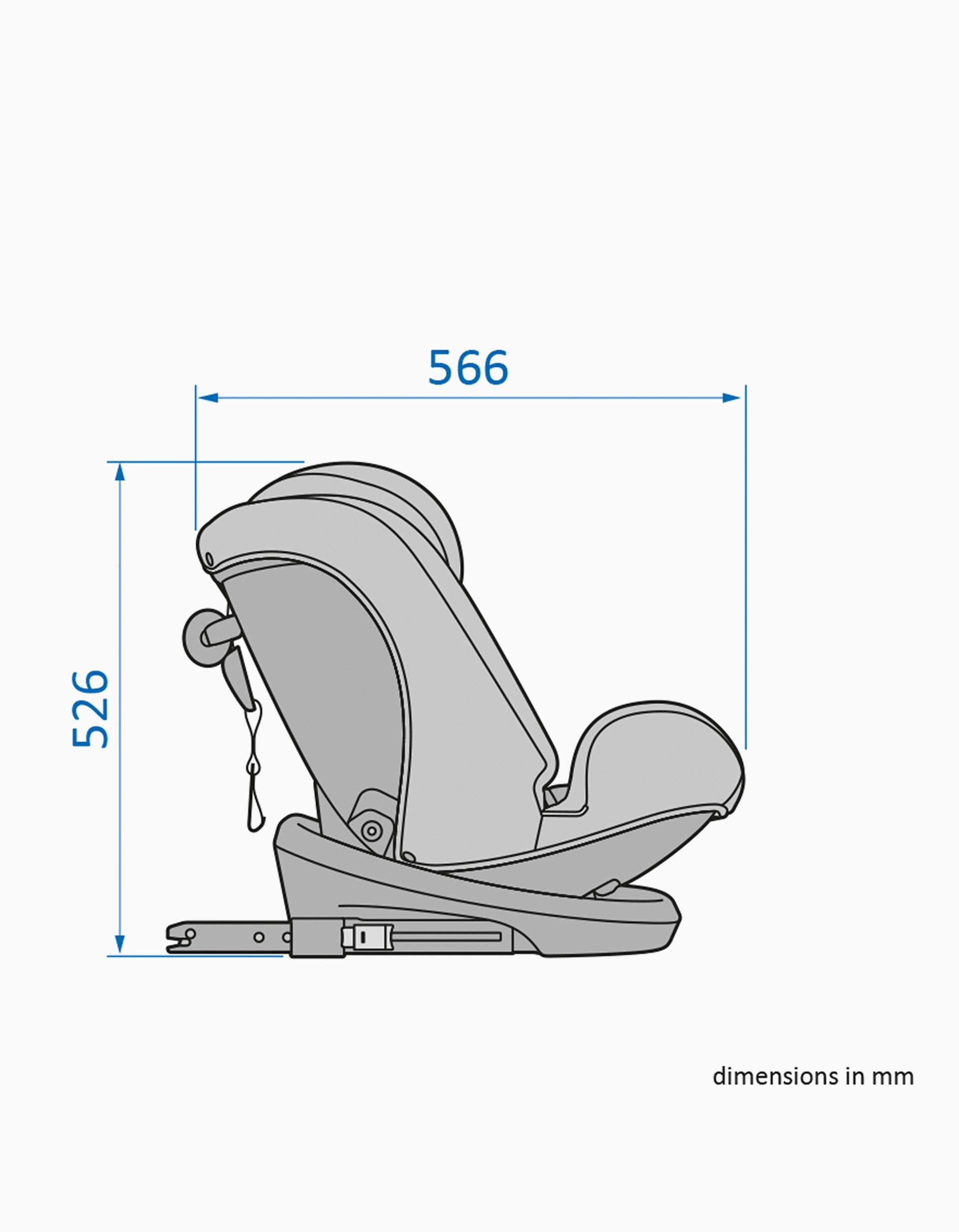 Car Seat I-Size Bebe Confort EverFix, Grey Mist