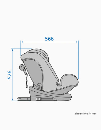 Siège Auto I-Size Bebe Confort EverFix, Grey Mist