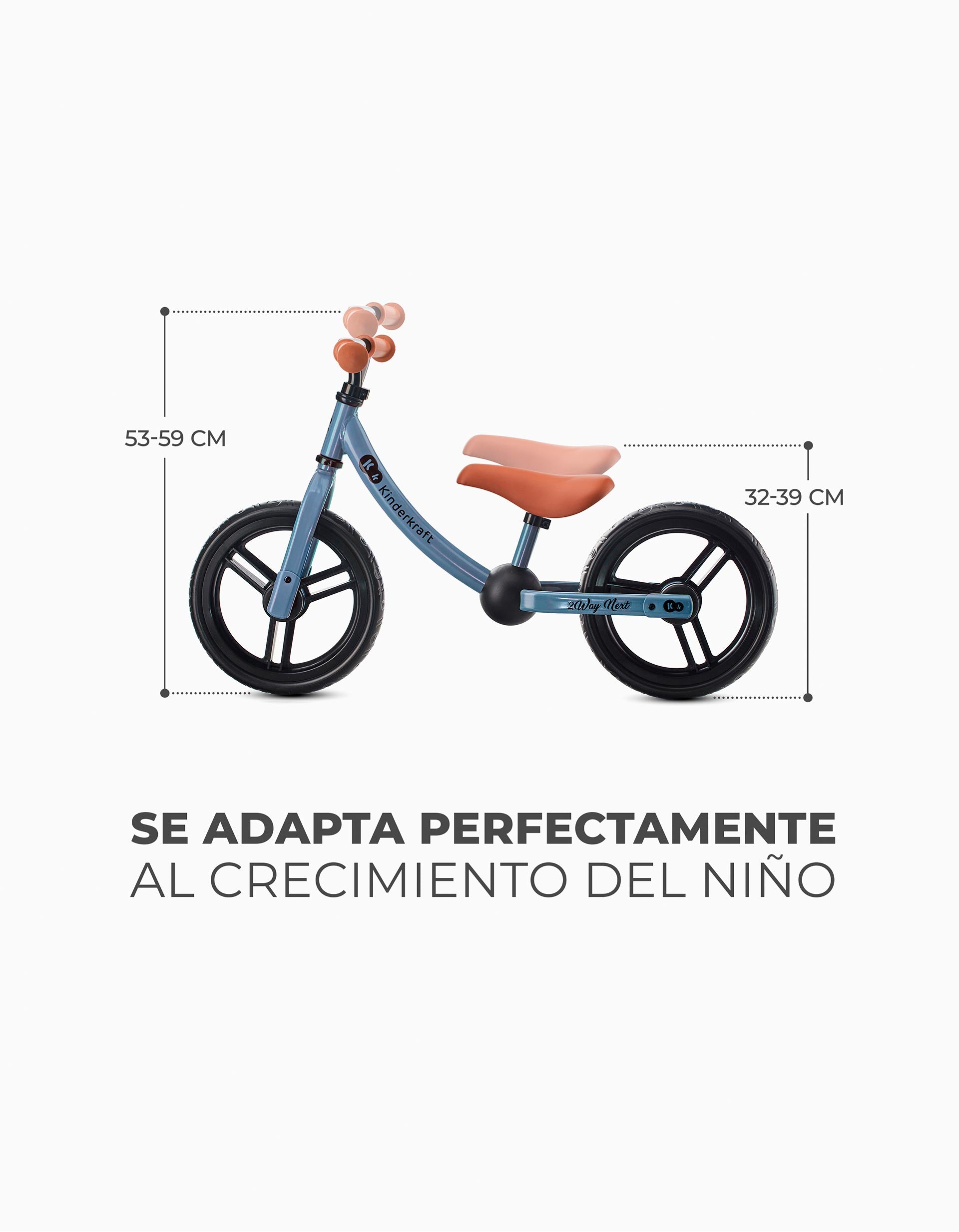 Bicicleta De Equlíbrio 2Way Next Blue Sky Kinderkraft 2A+