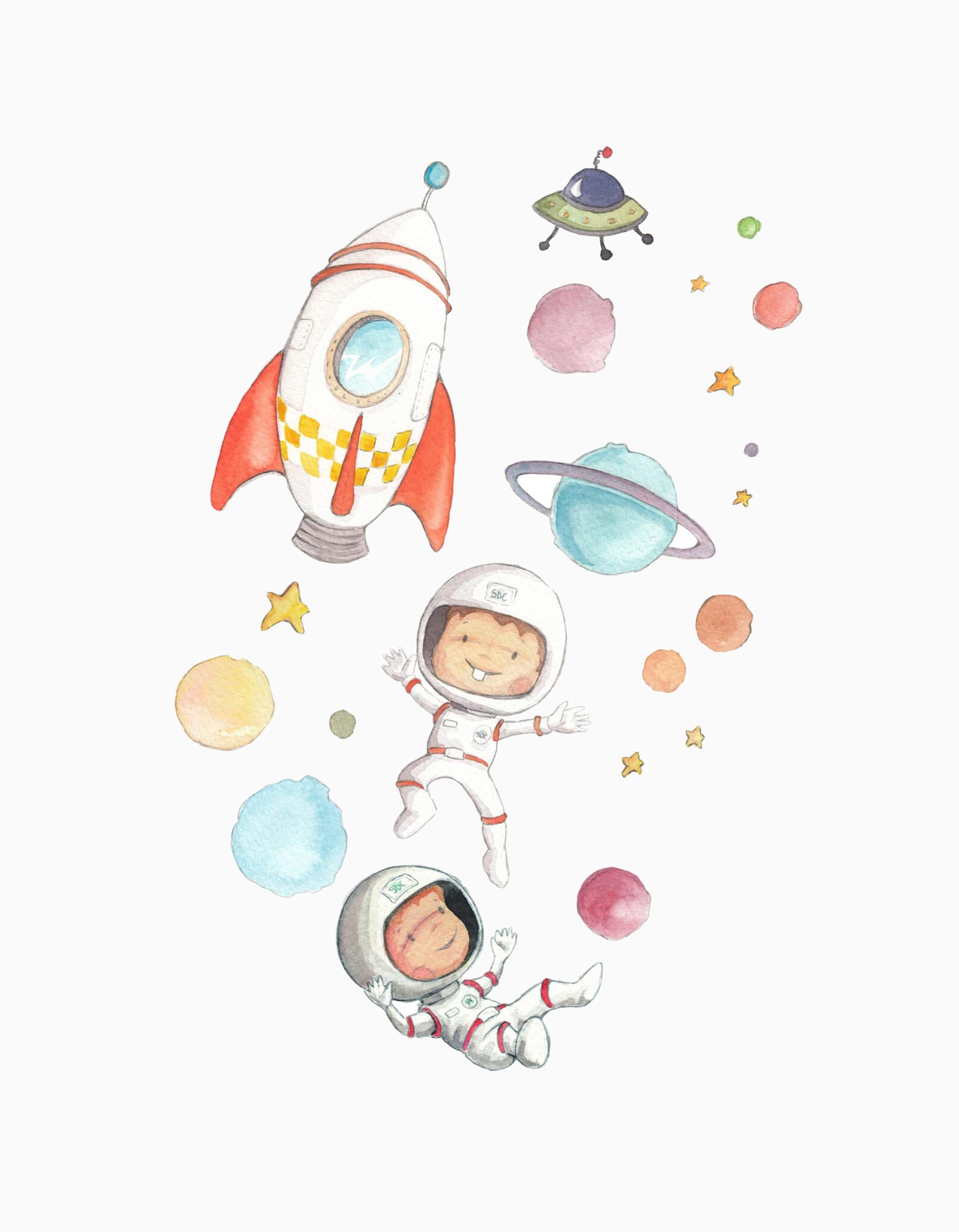 Vinil Decorativo Planets 120X130cm Sueños De Ciguena