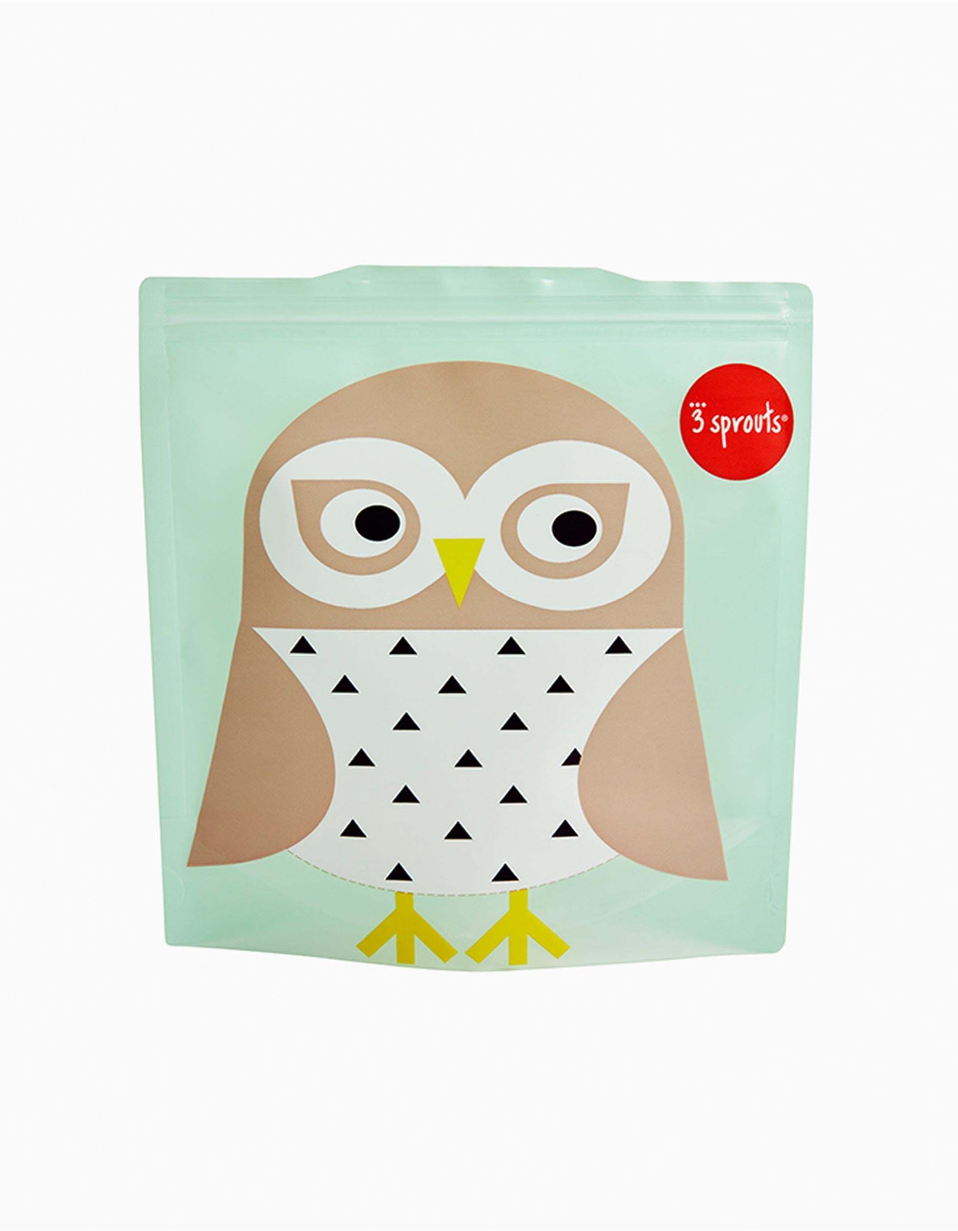 2 Sacos De Sanduiche Reutilizáveis Owl 3Sprouts