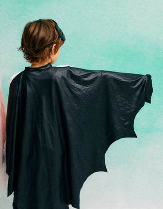 Cape d'Ailes de Chauve-souris pour Enfant 'Halloween', Noir