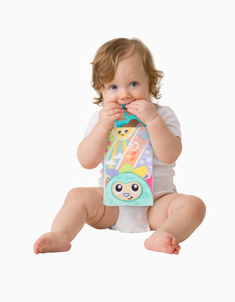 Livro Sensorial Mordedor Estações Playgro 3M+