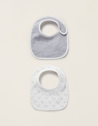 2 Babetes Newborn Cinza/Branco Zy Baby
