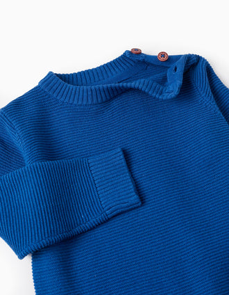 Pull en Maille pour Bébé Garçon, Bleu