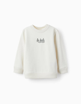 Pull en coton pour garçon 'Comporta', Blanc