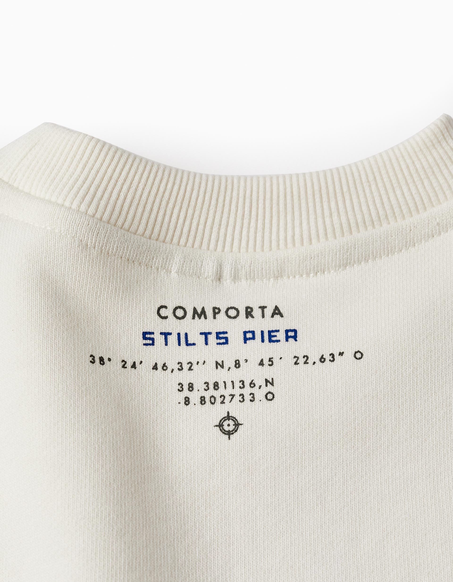 Cotton Sweatshirt for Boys 'Comporta', White