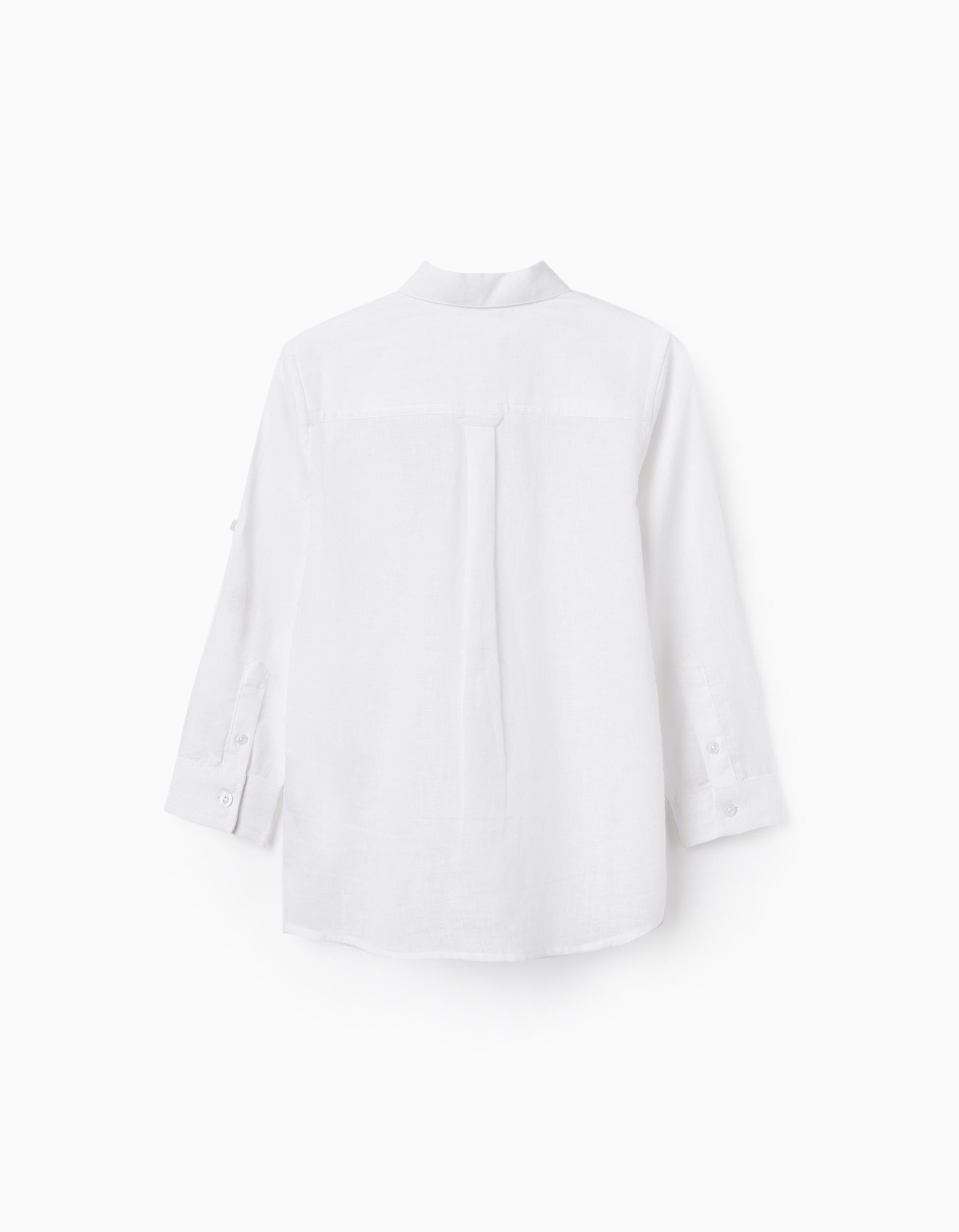 Classic Long Sleeve Shirt for Boys, White