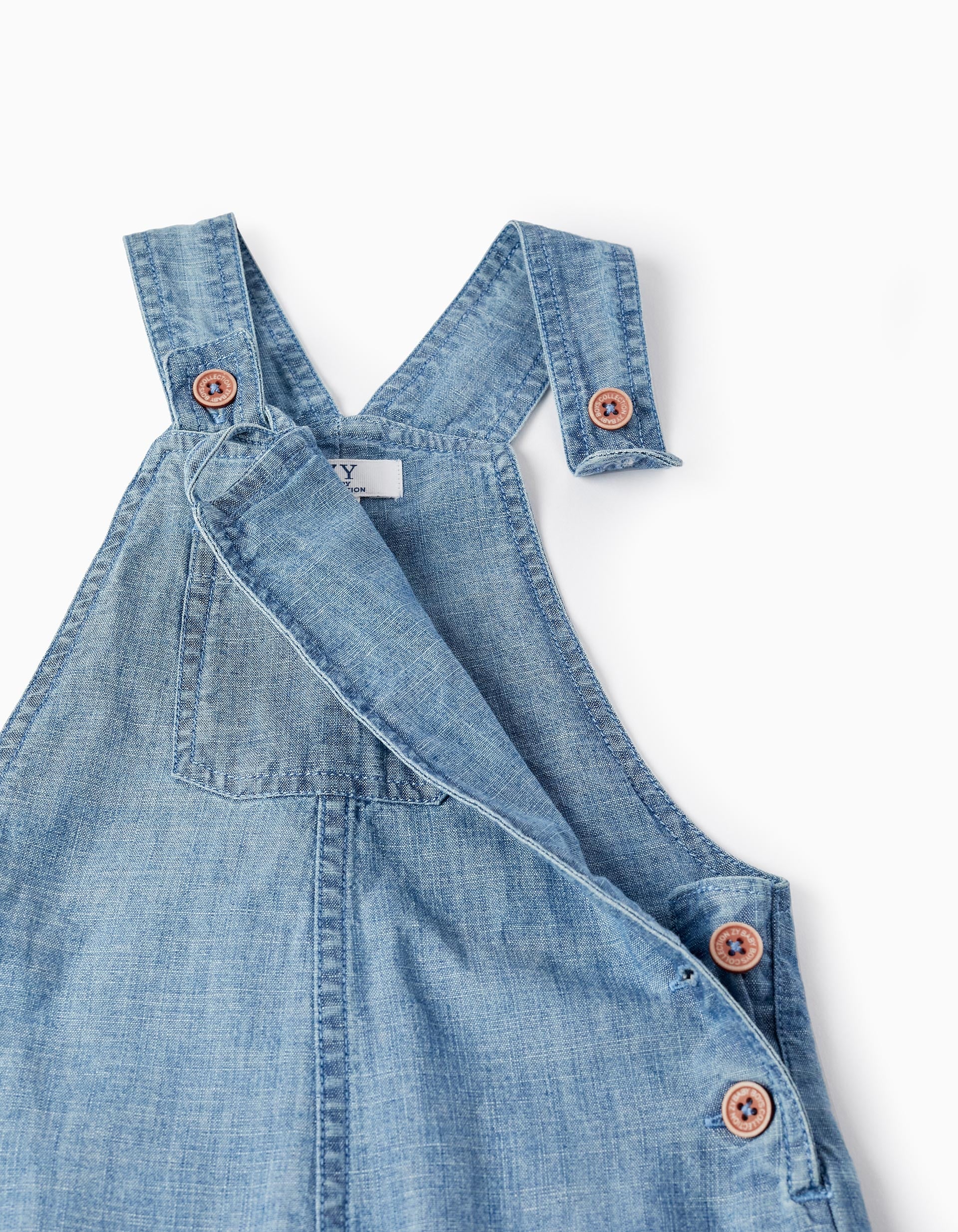 Cotton Denim Dungarees for Baby Boys, Blue