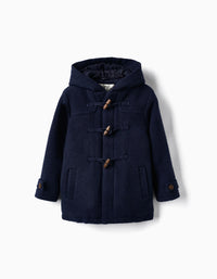Chaqueta Canadiana con Relleno y Capucha para Niño, Azul Oscuro