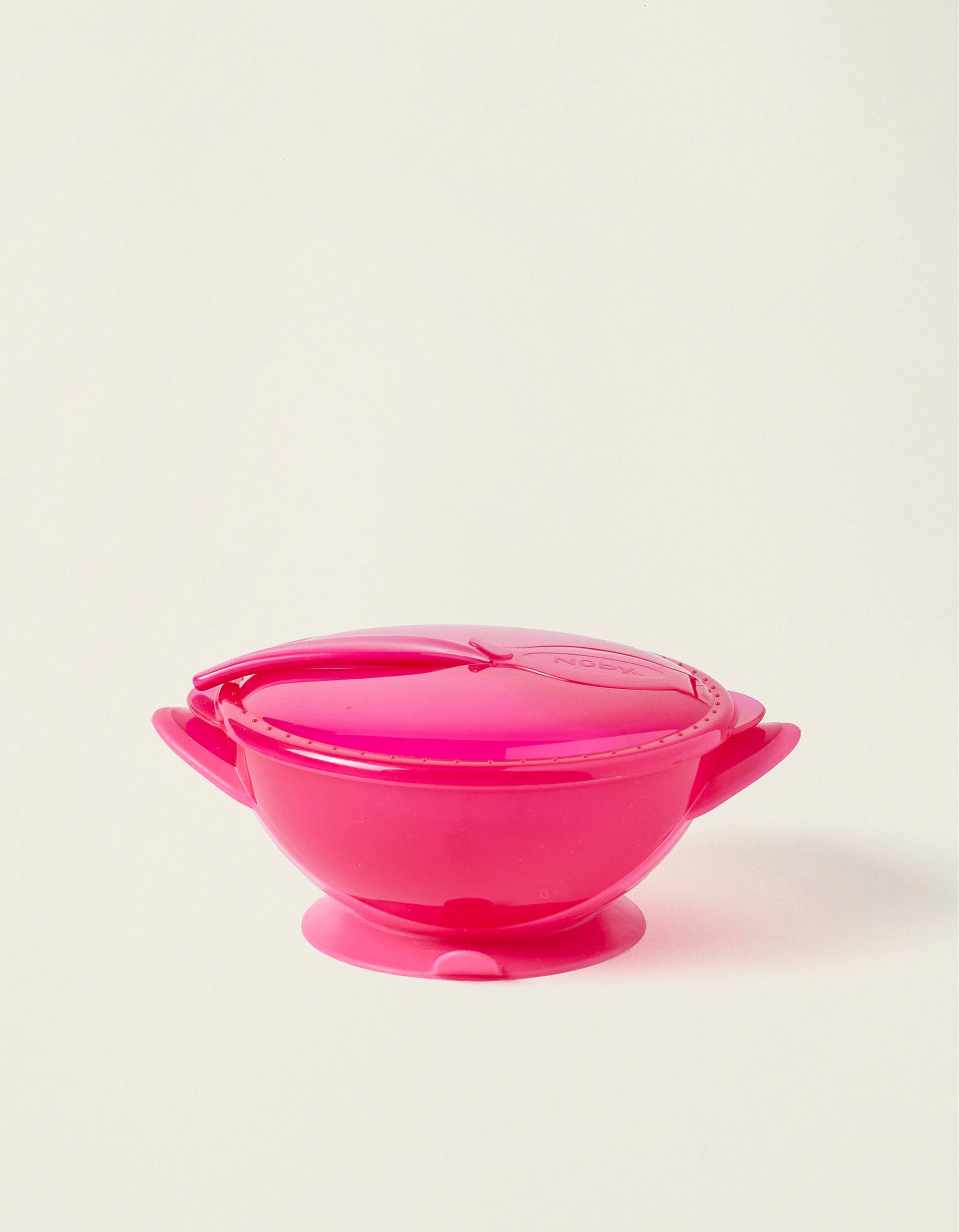 Pack De Tigela Com Ventosa e Tampa + Colher Pink Nuby 6M+