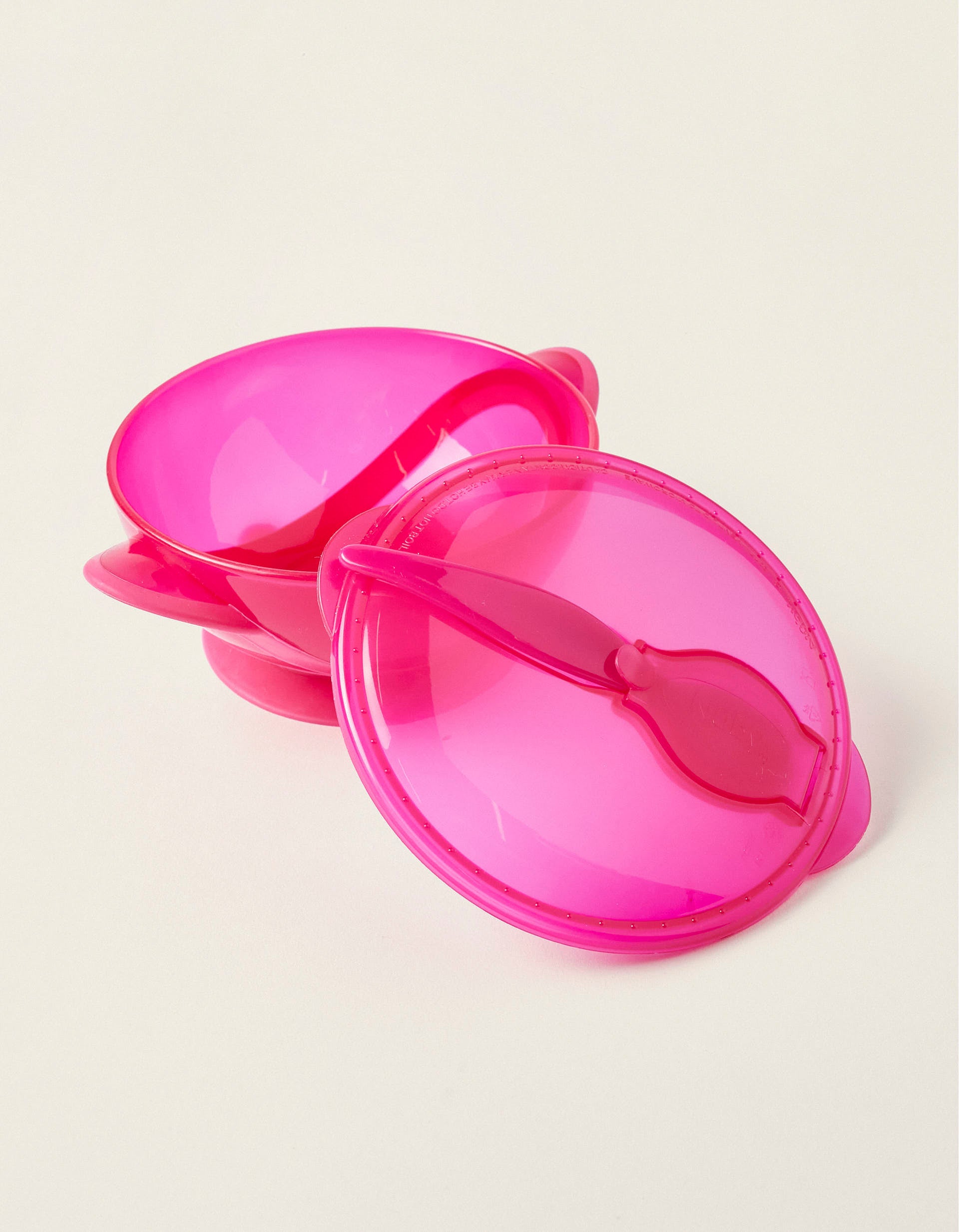 Pack De Tigela Com Ventosa e Tampa + Colher Pink Nuby 6M+