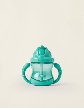 Copo De Aprendizagem Com Palha Green 240Ml Nuby 12M+