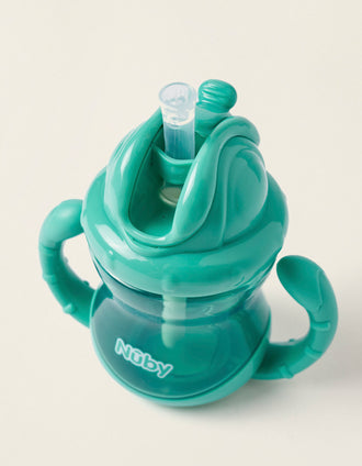 Copo De Aprendizagem Com Palha Green 240Ml Nuby 12M+