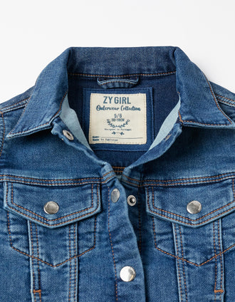 Chaqueta de Mezclilla para Niña, Azul