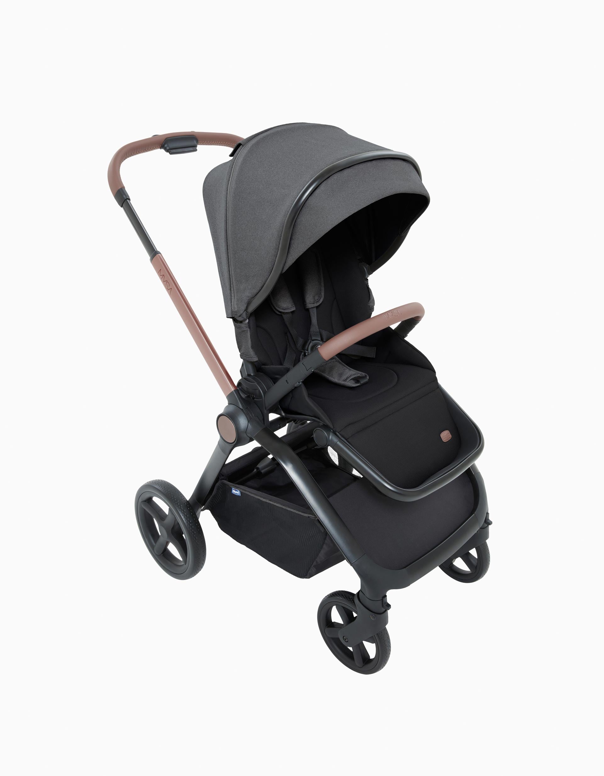 Carrinho De Passeio Mysa Black Satin Chicco 0M+