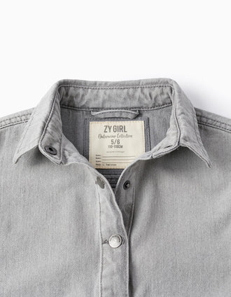 Chaqueta Vaquera para Niña, Gris