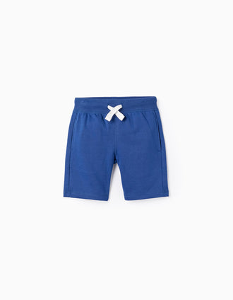 Shorts de Algodón para Niño, Azul Oscuro