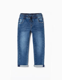 Pantalones de Chándal Vaqueros para Niño 'Slim', Azul Oscuro