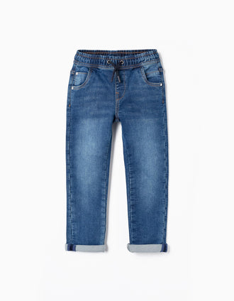 Pantalones de Chándal Vaqueros para Niño 'Slim', Azul Oscuro