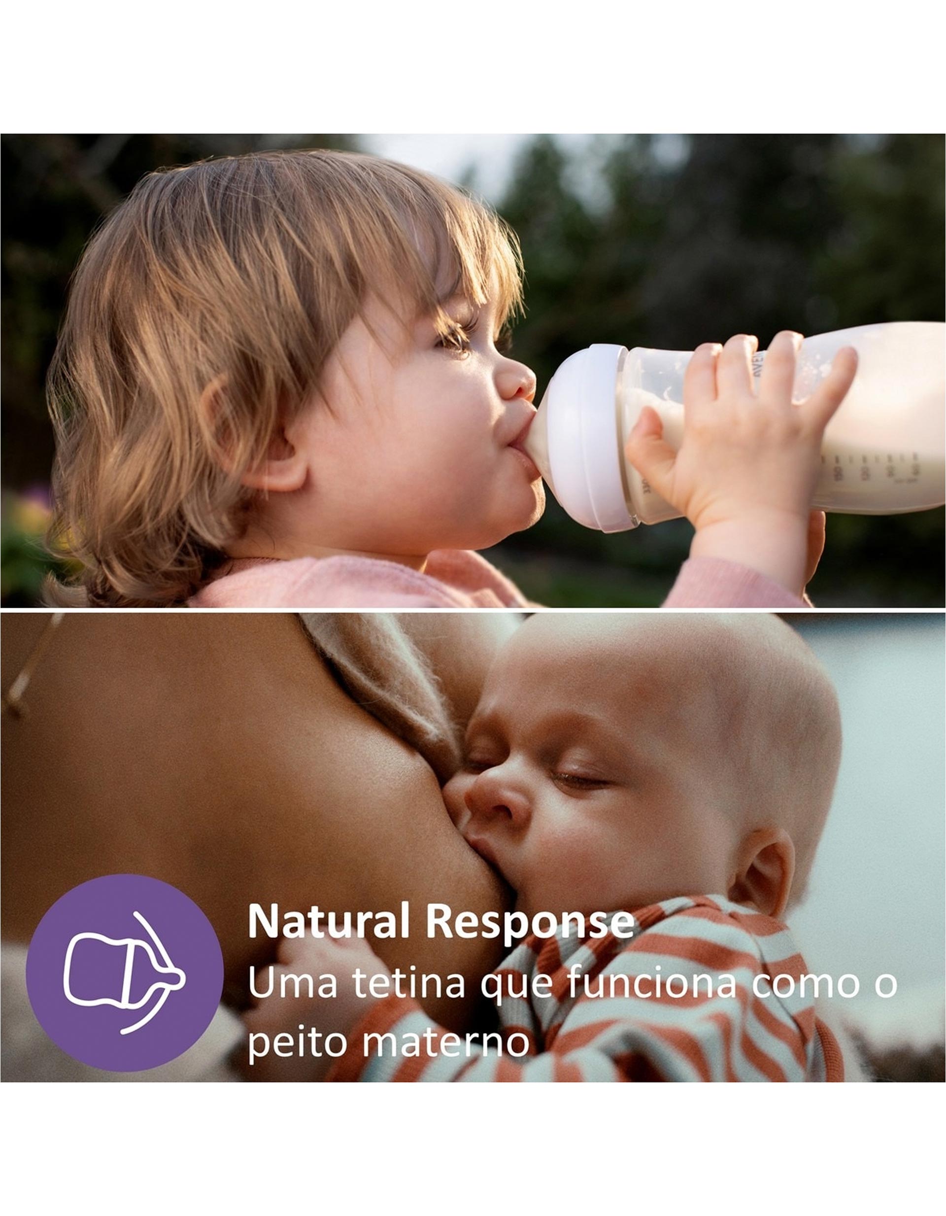 2 Tetinas De Silicone Natural Response Fluxo Alimentos Philips Avent 6M+