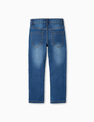 Pantalon en Jean pour Garçon 'Straight Fit', Bleu