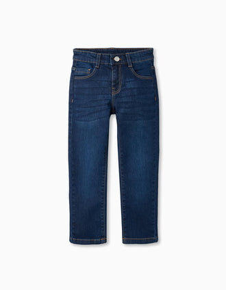 Pantalones de Ganga para Niño 'Straight Fit', Azul Oscuro