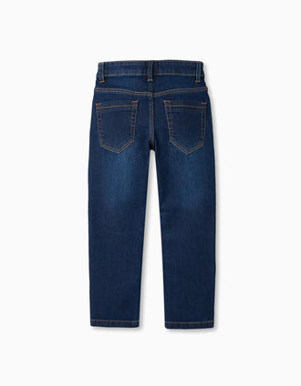 Pantalones de Ganga para Niño 'Straight Fit', Azul Oscuro