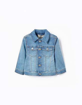 Chaqueta de Peto Vaquero para Bebé, Azul Claro
