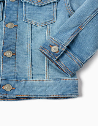 Chaqueta de Peto Vaquero para Bebé, Azul Claro