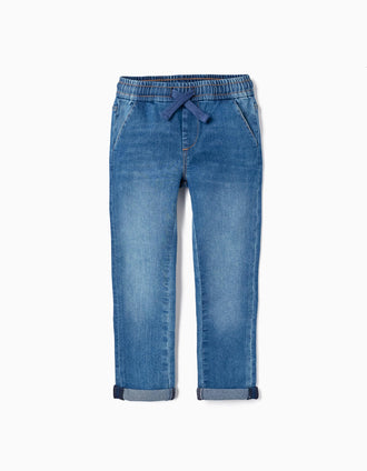 Pantalones de Chándal Vaqueros para Niño 'Slim Fit', Azul