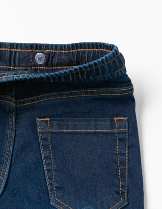 Pantalon de sport en jean pour garçon 'Slim Fit', Bleu foncé