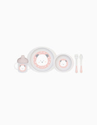 Conjunto De Refeição Bear Pink Saro 6M+
