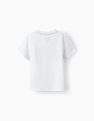 Camiseta de Algodón para Niño 'Capitán América - Sam Wilson', Blanco
