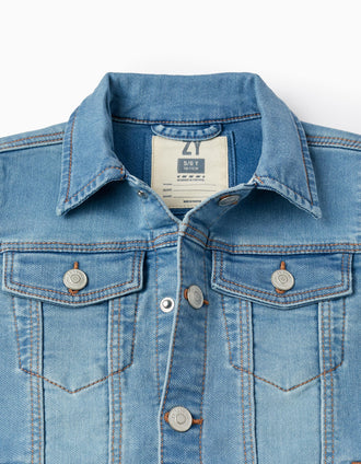Chaqueta de Algodón Vaquera para Niño, Azul Claro