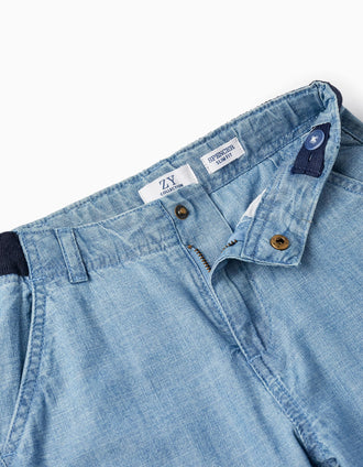 Pantalon en jean en coton pour garçon 'Slim Fit', Bleu
