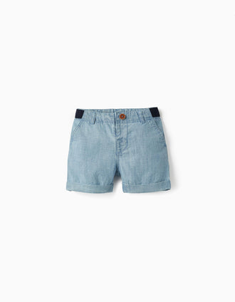 Pantalones Cortos de Mezclilla de Algodón para Bebé Niño, Azul