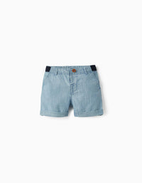 Pantalones Cortos de Mezclilla de Algodón para Bebé Niño, Azul